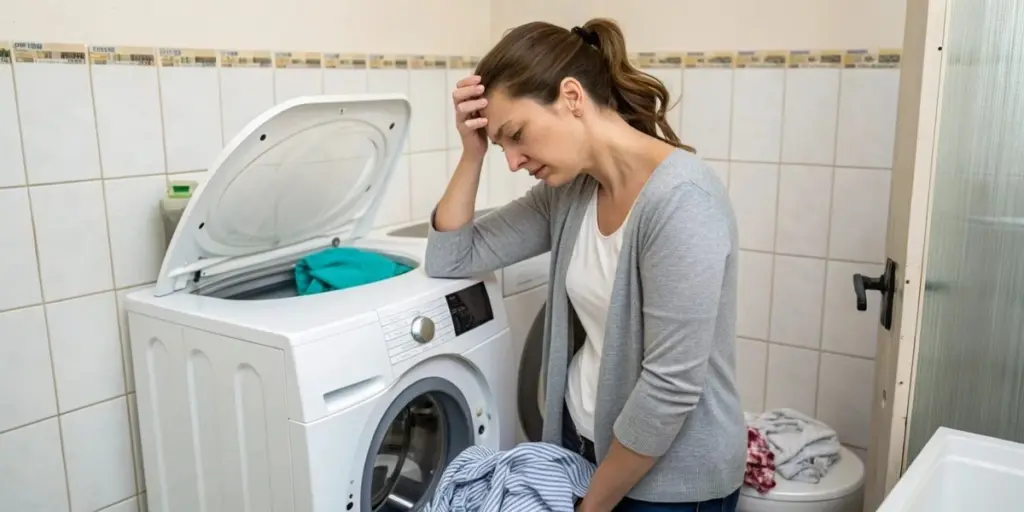 Biały nalot na uszczelce: jedna szklanka octu usuwa smród z pralki