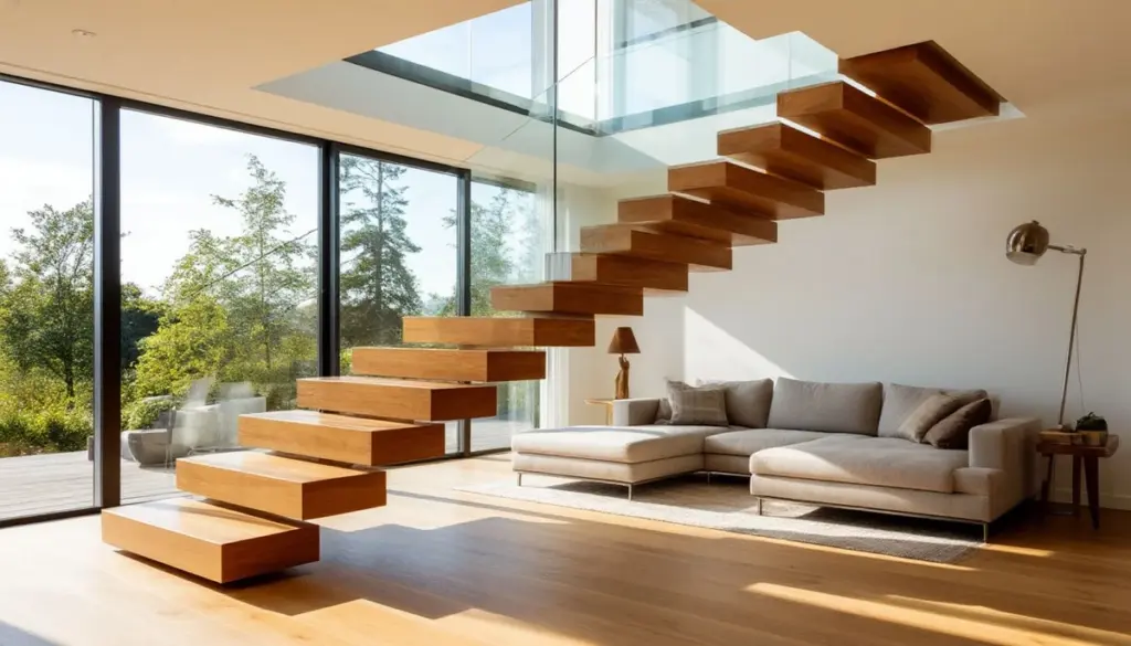 Dlaczego architekci wnętrz coraz częściej wybierają schody lewitujące w małych domach