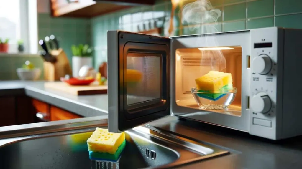 Dlaczego doświadczone gospodynie zawsze wkładają mokrą gąbkę do mikrofali