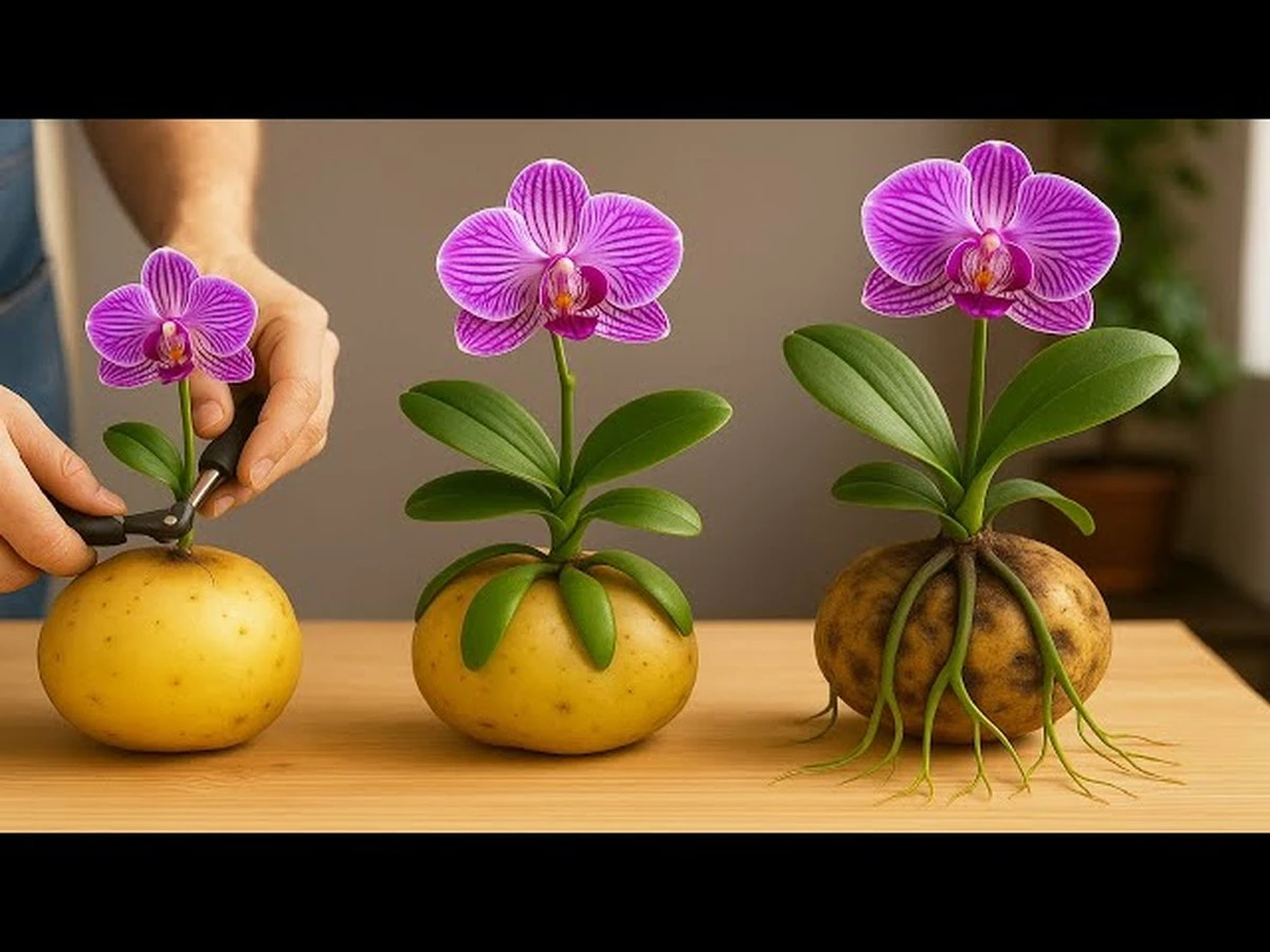 Dlaczego doświadczeni floryści wkładają pęd storczyka w surowego ziemniaka - image 1