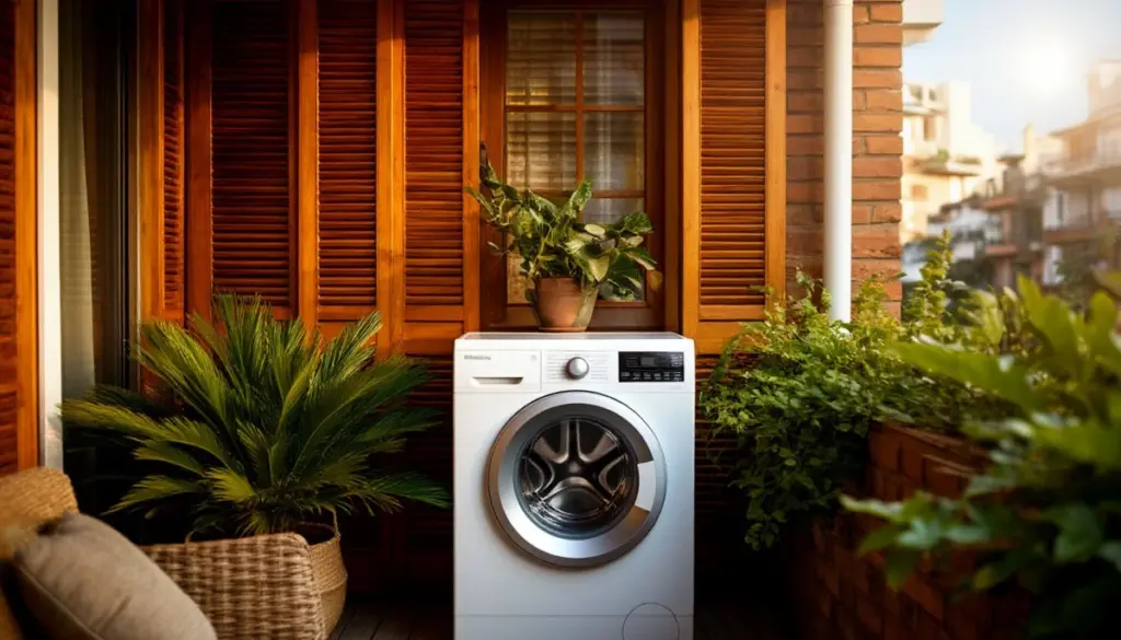 Dlaczego profesjonaliści zawsze ukrywają pralkę na balkonie za żaluzją