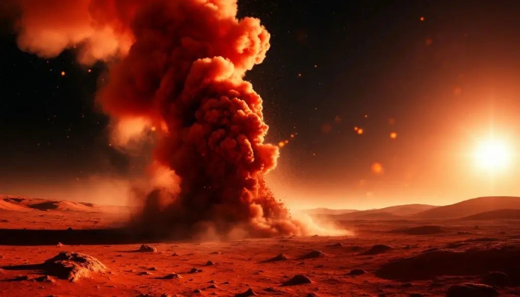 Mars traci wodę szybciej niż myśleliśmy: Zagadka "rakietowych burz"