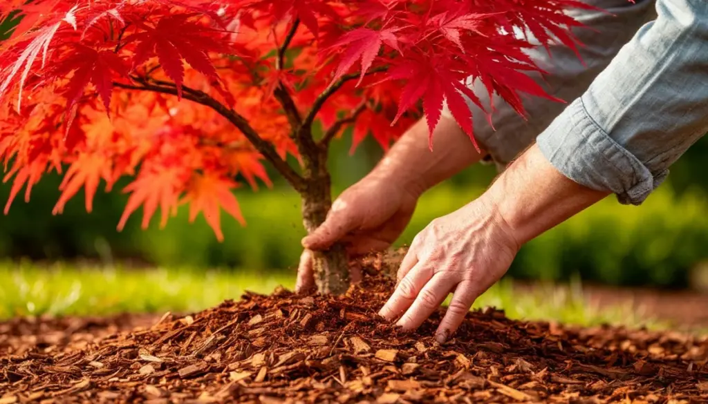 Dlaczego doświadczeni ogrodnicy w marcu wysypują korę pod klonem palmowym