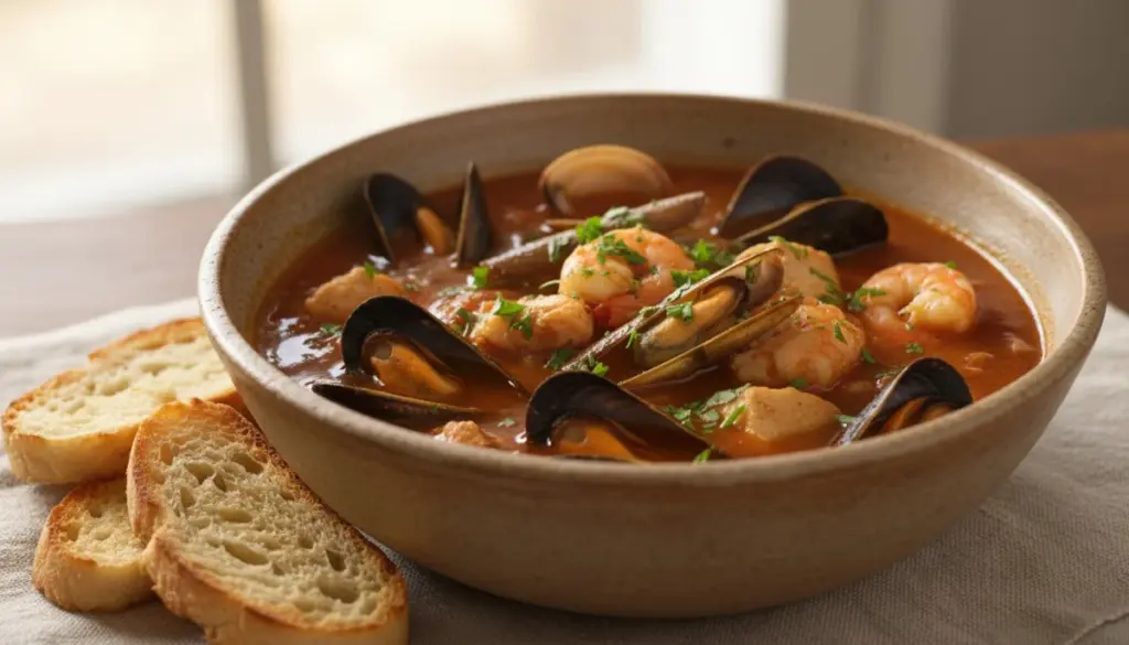 Dlaczego doświadczeni kucharze zawsze pocierają chleb czosnkiem przed podaniem zupy rybnej