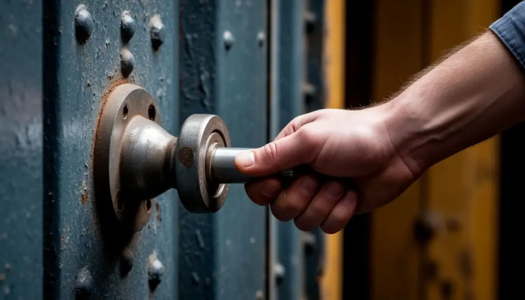 Dlaczego klamka w drzwiach schronu musi być skierowana pionowo w górę