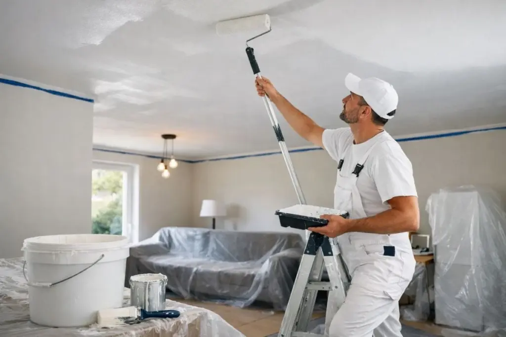 Dlaczego profesjonaliści kładą farbę na sufit inaczej niż amatorzy: realne ceny w 2026 roku