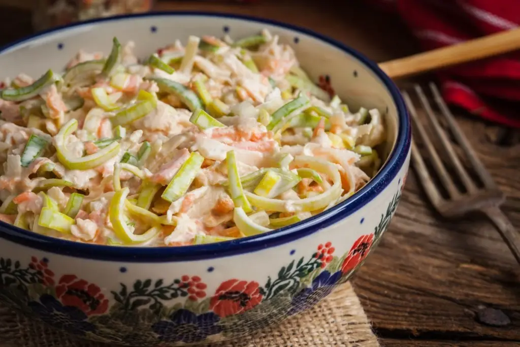 Dlaczego warto dorzucić ogórka kiszonego do surówki z pora