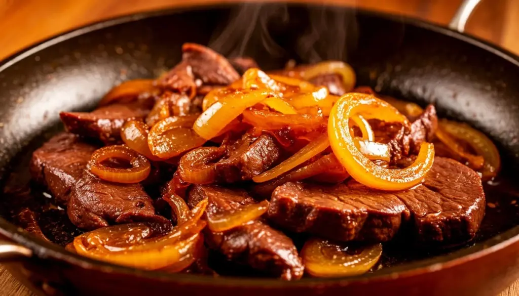 Dlaczego warto dodać białe wino do cebuli podczas smażenia wątróbki