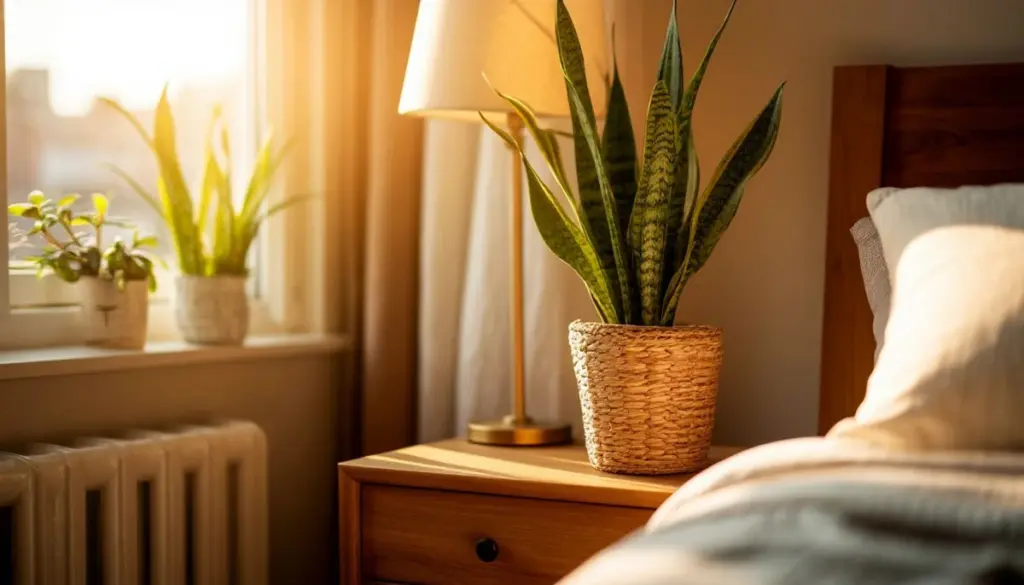 Dlaczego warto postawić doniczkę z sansewierią tuż obok łóżka