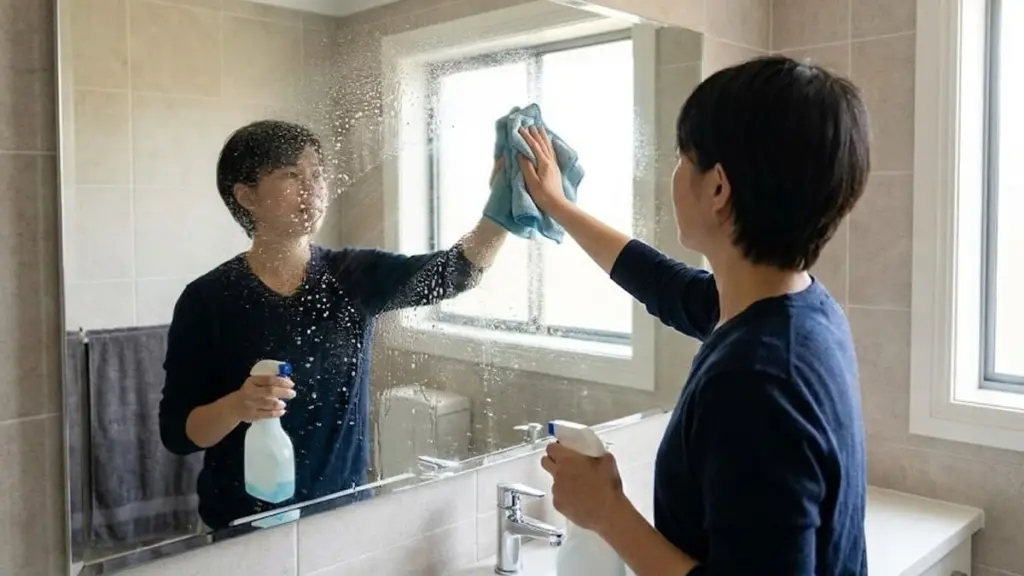 Dlaczego warto przetrzeć lustro w łazience odrobiną odżywki do włosów