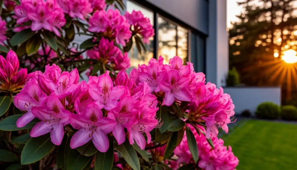 Dlaczego warto sadzić rododendrony przy ścianie domu